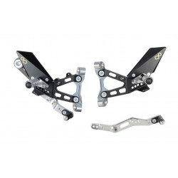 LIGHTECH ADJUSTABLE REAR SETS WITH ARTICULATED FOOTREST BMW S 1000 RR 2019-2020 (STANDARD AND REVERSE SHIFTING)