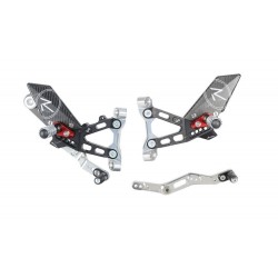 ESTRIBERAS TRASERAS REGULABLES LIGHTECH R-VERSION BMW S 1000 RR 2019-2020 (NORMAL/INVERTIDA)