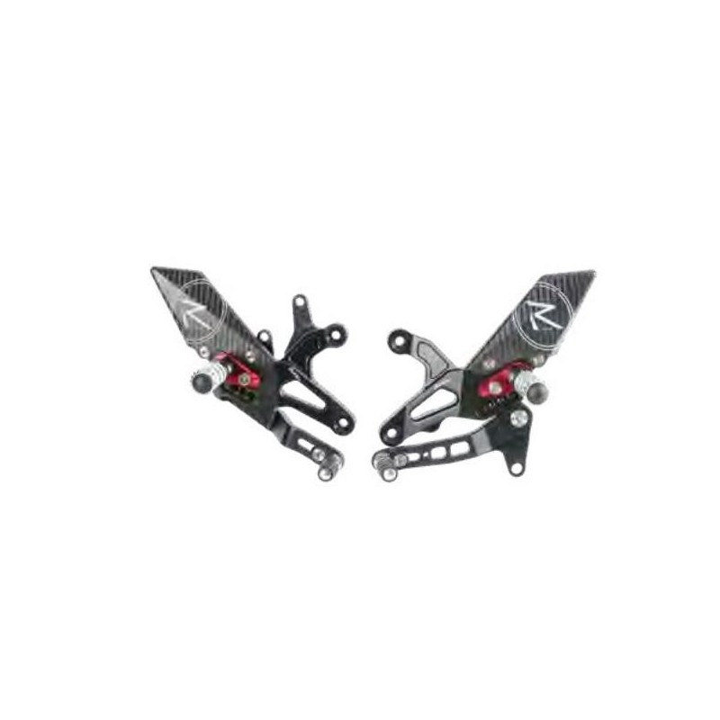 LIGHTECH R-VERSION EINSTELLBARE HINTERE SETS MIT GELEGELTEN FUSSRÜSTEN KAWASAKI ZX-6RR 2005-2006 (STANDARDGETRIEBE)