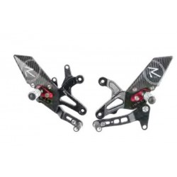 PEDANE ARRETRATE REGOLABILI LIGHTECH R-VERSION CON POGGIAPIEDI SNODATI KAWASAKI ZX-6R 636 2013-2020