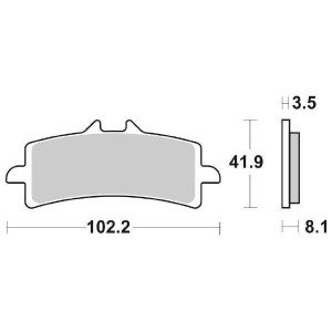 SINTERED FRONT BRAKE PADS SET SBS 841 HS KAWASAKI Z 1000 R 2017-2019