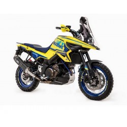 TERMINALE MIVV SPEED EDGE SUZUKI V-STROM 1050 XT 2020-2022, OMOLOGATO BLACK/CARBONIO