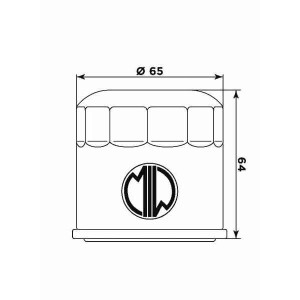 FILTRO OLIO MEIWA 204 YAMAHA T-MAX 560 2020-2021