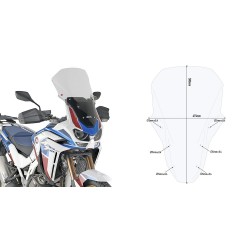 GIVI WINDSCREEN HONDA AFRICA TWIN 1100 ADVENTURE SPORTS 2020-2021, TRANSPARENT