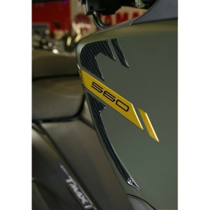3D STICKERS CORNER PROTECTION FAIRINGS YAMAHA T-MAX 560 2020-2021, CARBON GOLD