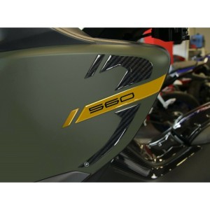 3D STICKERS CORNER PROTECTION FAIRINGS YAMAHA T-MAX 560 2020-2021, CARBON GOLD