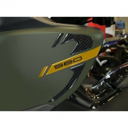 ADESIVI 3D PROTEZIONE SPIGOLI CARENE YAMAHA T-MAX 560 2020-2021, CARBONIO/ORO