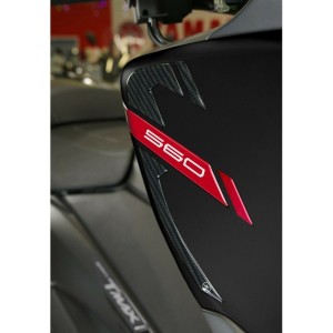 3D STICKERS CORNER PROTECTION FAIRINGS YAMAHA T-MAX 560 2020-2021, CARBON RED