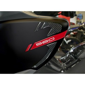 3D STICKERS CORNER PROTECTION FAIRINGS YAMAHA T-MAX 560 2020-2021, CARBON RED