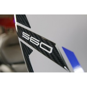 3D STICKERS CORNER PROTECTION FAIRINGS YAMAHA T-MAX 560 2020-2021, CARBON BLUE METAL