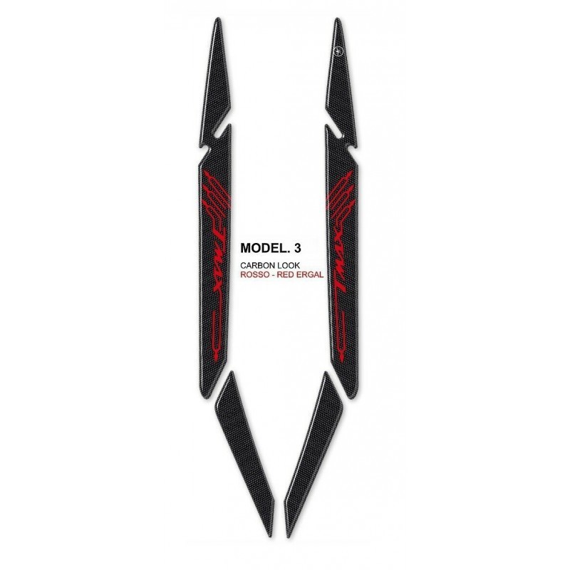 3D STICKERS PASSENGER HANDLE PROTECTION YAMAHA T-MAX 560 2020-2021, CARBON RED