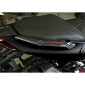 PEGATINAS 3D PROTECCIÓN MANIJA PASAJERO YAMAHA T-MAX 560 2020-2021, CARBON ROJO