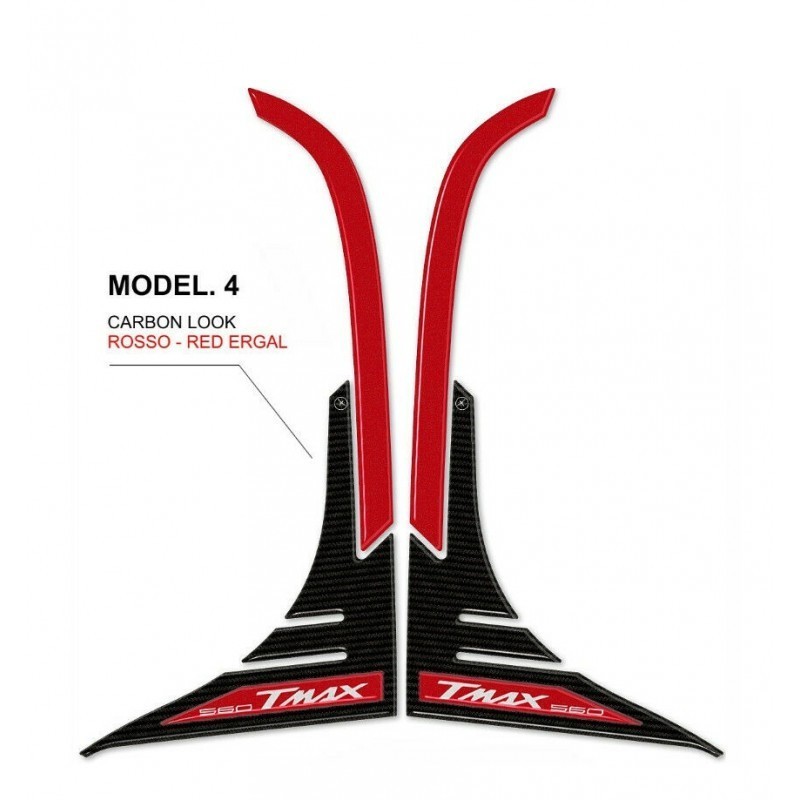 3D STICKERS FAIRING PROFILE PROTECTION YAMAHA T-MAX 560 2020-2021, CARBON RED