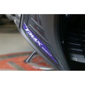 3D STICKERS FAIRING PROFILE PROTECTION YAMAHA T-MAX 560 2020-2021, CARBON BLUE METAL