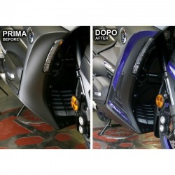 3D STICKERS FAIRING PROFILE PROTECTION YAMAHA T-MAX 560 2020-2021, CARBON BLUE METAL