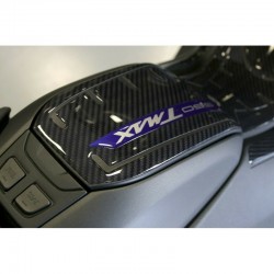 ADESIVO 3D PROTEZIONE SPORTELLO SERBATOIO YAMAHA T-MAX 560 2020-2021, CARBONIO/BLU METAL