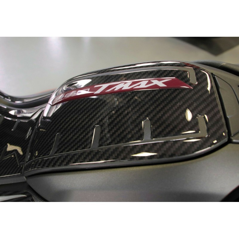 PEGATINA 3D PROTECCION PUERTA DEPÓSITO YAMAHA T-MAX 560 2020-2021, CARBON RED ERGAL