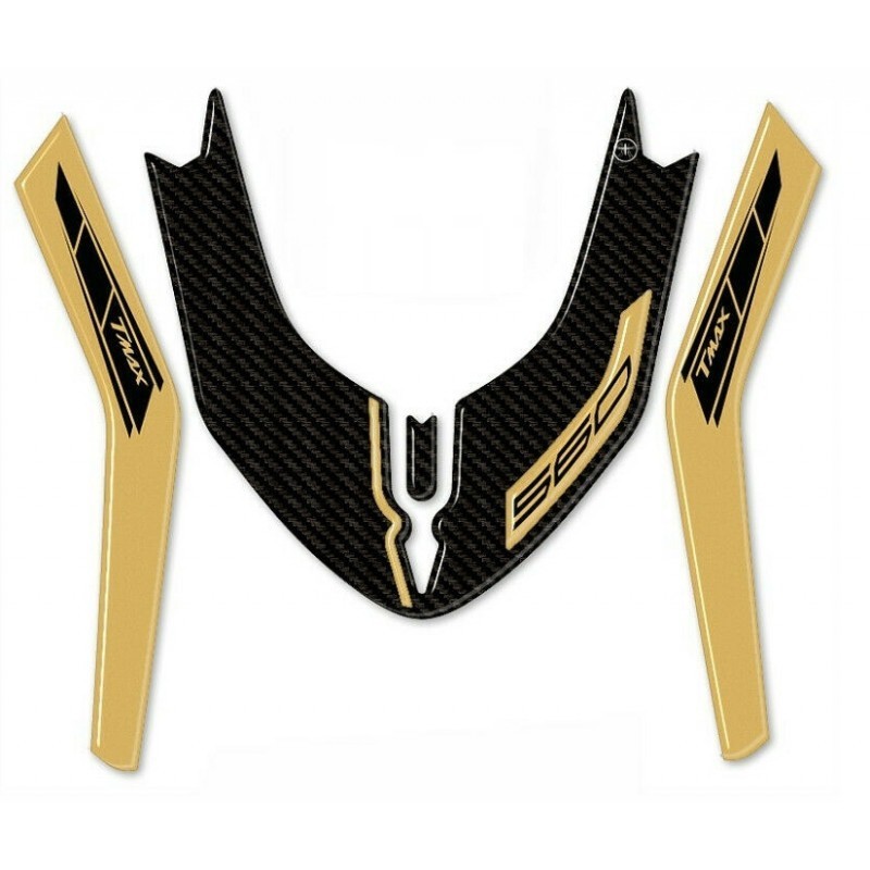 3D STICKER FRONT FENDER PROTECTION YAMAHA T-MAX 560 2020-2021, CARBON GOLD