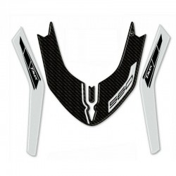 3D STICKER FRONT FENDER PROTECTION YAMAHA T-MAX 560 2020-2021, CARBON SILVER