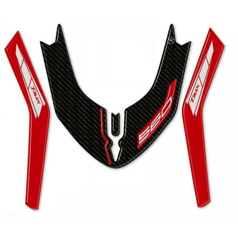 3D STICKER FRONT FENDER PROTECTION YAMAHA T-MAX 560 2020-2021, CARBON RED