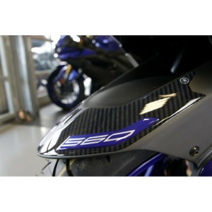 3D-AUFKLEBER VORNE KOTFLÜGELSCHUTZ YAMAHA T-MAX 560 2020-2021 FARBKARBON BLAU METALL