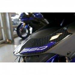 PEGATINA 3D PROTECCIÓN GUARDABARROS DELANTERO YAMAHA T-MAX 560 2020-2021, CARBON AZUL METAL