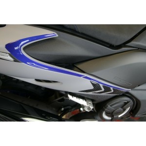3D FAIRING STICKERS KIT YAMAHA T-MAX 560 2020-2021, CARBON BLUE METAL