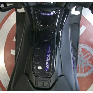 3D FAIRING STICKERS KIT YAMAHA T-MAX 560 2020-2021, CARBON BLUE METAL