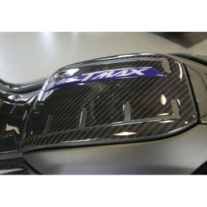 3D FAIRING STICKERS KIT YAMAHA T-MAX 560 2020-2021, CARBON BLUE METAL