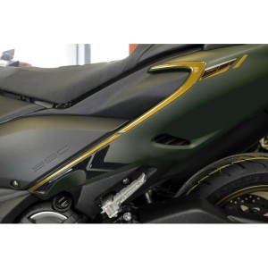 3D FAIRING STICKERS KIT YAMAHA T-MAX 560 2020-2021, CARBON GOLD