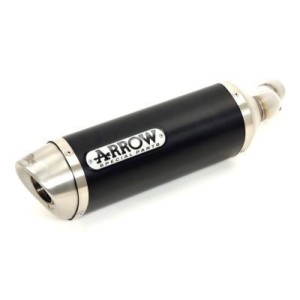 TERMINALE ARROW THUNDER SUZUKI GSX-R 600 2006-2007, ALLUMINIO DARK/ACCIAIO, OMOLOGATO
