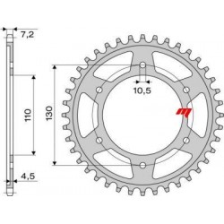 CORONA DE ACERO PARA CADENA 525 SUZUKI KATANA 1000 2019-2020