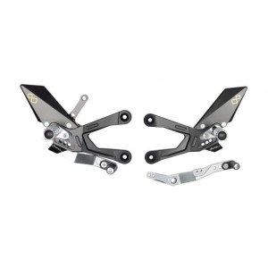 LIGHTECH EINSTELLBARE HINTERE SETS MIT FESTEN FUSSRÜSTEN HONDA CBR 1000 RR-R 2020-2021 (NORMAL/INVERTIERT)