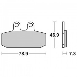 SET PASTIGLIE FRENO POSTERIORI SINTERIZZATE CERAMICA SBS 588 HF MOTO GUZZI V9 2018-2020