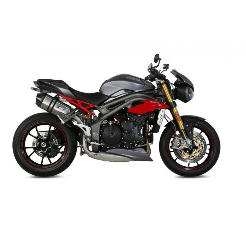COPPIA TERMINALI MIVV SPEED EDGE TRIUMPH SPEED TRIPLE S 2016-2020, OMOLOGATI ACCIAIO/CARBONIO