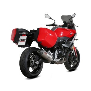 TERMINALE MIVV OVALE BMW F 900 XR 2020-2024, OMOLOGATO TITANIO/CARBONIO