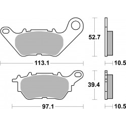 CERAMIC SINTERED REAR BRAKE PADS SET SBS 932 HF YAMAHA MT-03 2016-2020