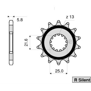 STEEL FRONT SPROCKET FOR 520 CHAIN YAMAHA MT-03 2016-2021