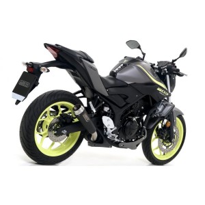 TERMINALE ARROW PRO-RACE YAMAHA MT-03 2018-2019*, ACCIAIO DARK, OMOLOGATO