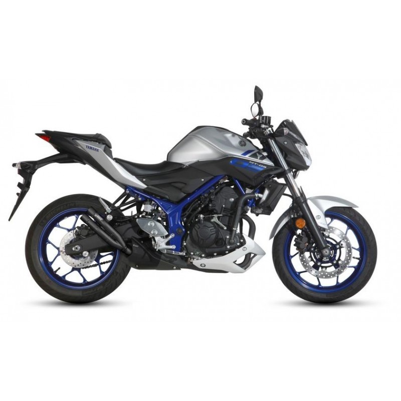 TERMINALE MIVV DOUBLE GUN YAMAHA MT-03 2016-2020, OMOLOGATO BLACK
