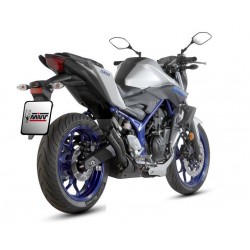 TERMINALE MIVV DOUBLE GUN YAMAHA MT-03 2016-2020, OMOLOGATO BLACK