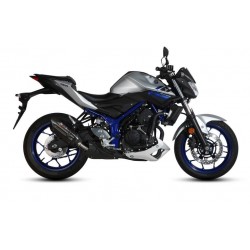 TERMINALE MIVV SUONO PER YAMAHA MT-03 2016-2020, OMOLOGATO BLACK/CARBONIO