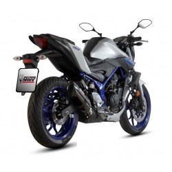 EXHAUST MIVV SUONO YAMAHA MT-03 2016-2020, APPROVED BLACK/CARBON