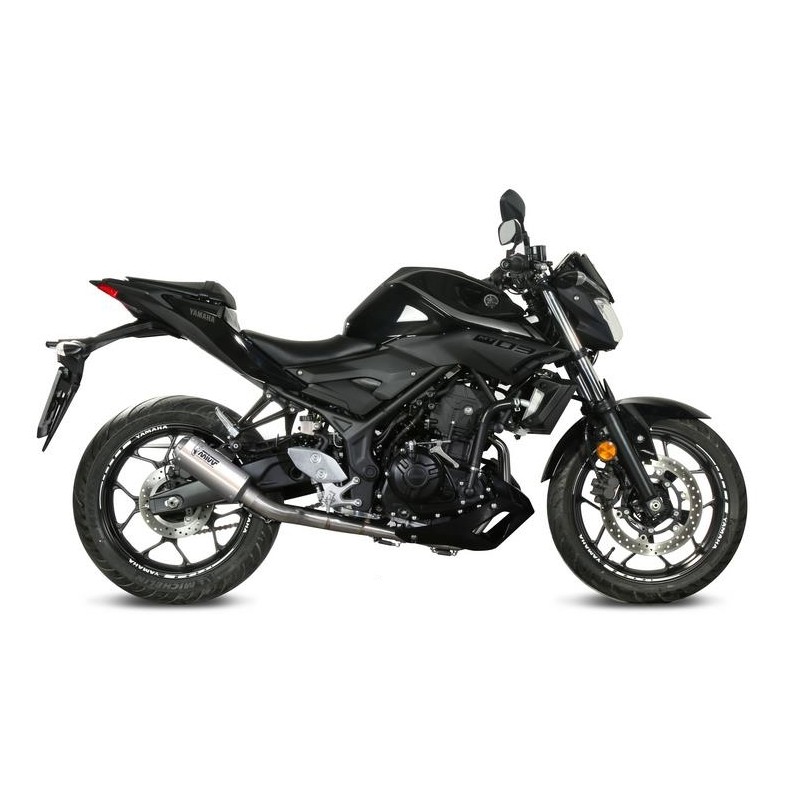 IMPIANTO DI SCARICO COMPLETO MIVV MK3 YAMAHA MT-03 2016-2020, NON OMOLOGATO ACCIAIO