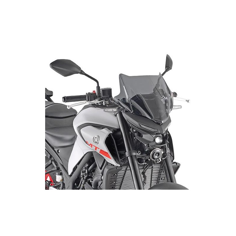 GIVI WINDSCREEN YAMAHA MT-03 2020*, SMOKED, WITH MOUNTING KIT