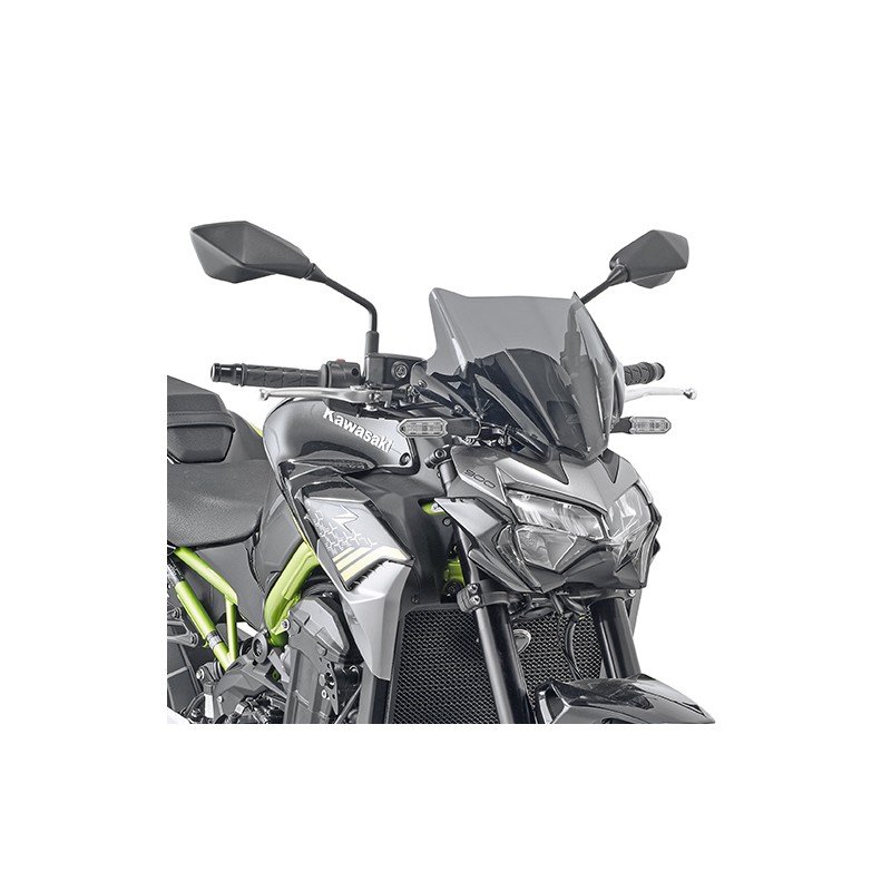 GIVI WINDSCREEN KAWASAKI Z 900 2020, RAUCHEN, MIT MONTAGESATZ