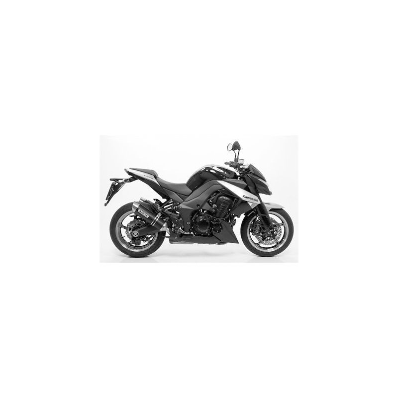 PAIR OF ARROW THUNDER EXHAUST KAWASAKI Z 1000 2010-2013, DARK ALUMINUM/STEEL, APPROVED