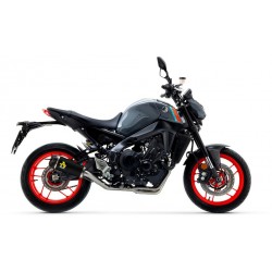 IMPIANTO DI SCARICO COMPLETO BASSO ARROW WORKS YAMAHA MT-09 2021-2022, ACCIAIO DARK/CARBONIO, DEKAT 