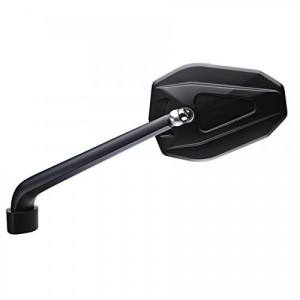 PAIR OF REAR VIEW MIRRORS FAR ROADSTER LONG ROD UNIVERSAL FOR HANDLEBAR, BLACK, APPROVED