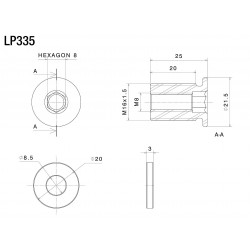 ADAPTADOR RIZOMA ESPEJO MANILLAR ORIGINAL YAMAHA TRACER 900 2015-2017